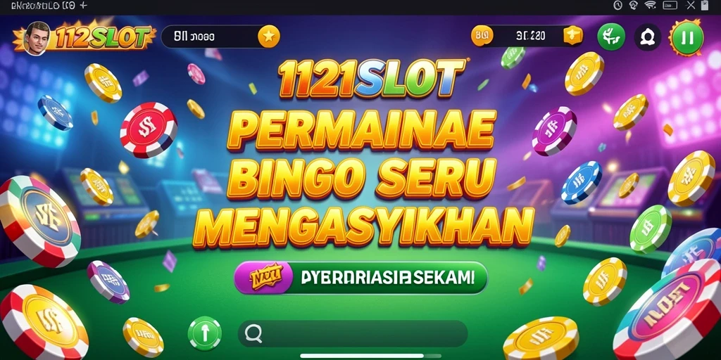 Tampilan gameplay seru dari 1121SLOT yang menampilkan momen menang Bingo.