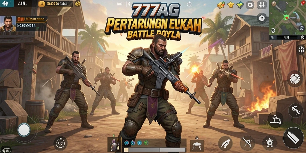 Screenshot utama 777AG menampilkan intensitas gameplay Battle Royale