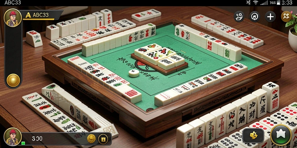Tampilan gameplay seru dari game Mahjong ABC33.