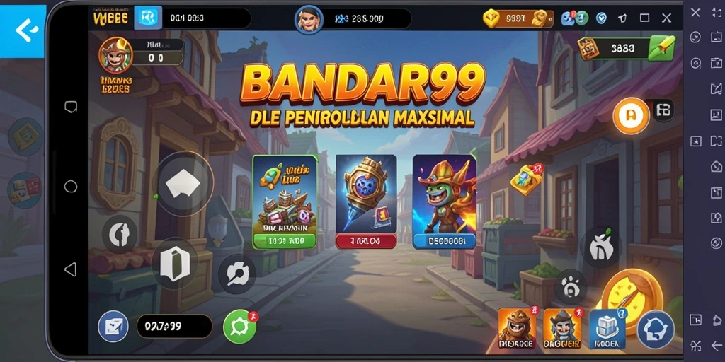 Screenshot menunjukkan gameplay santai BANDAR99 dengan elemen Idle yang menarik.