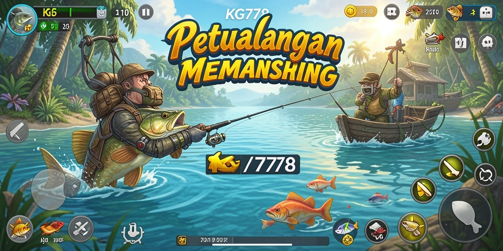 Gameplay KG778 yang menarik saat memancing di laut lepas.
