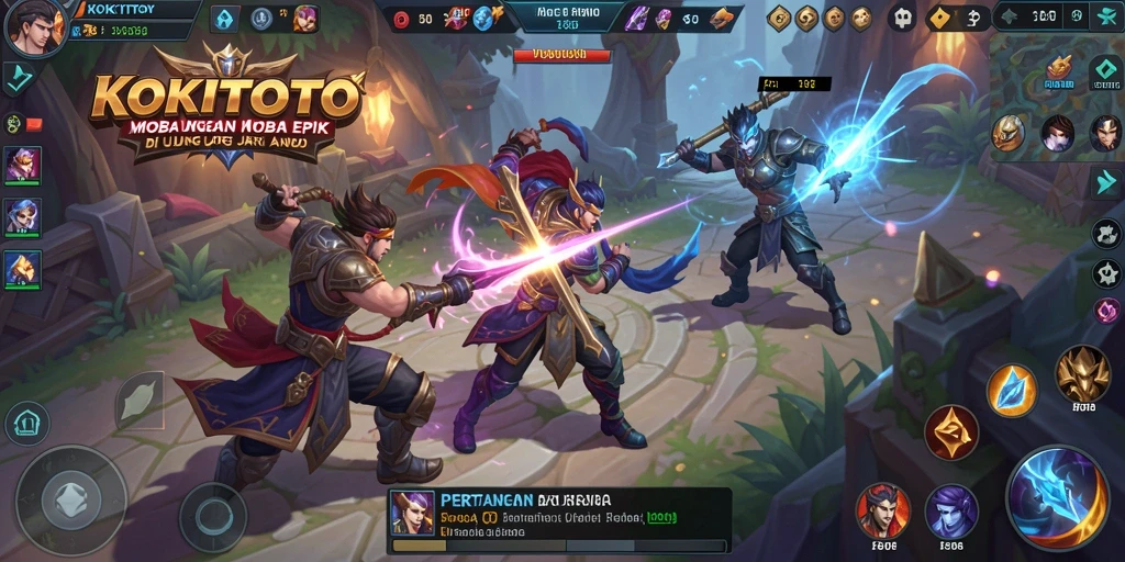 Tampilan gameplay intens di medan pertempuran KOKITOTO.