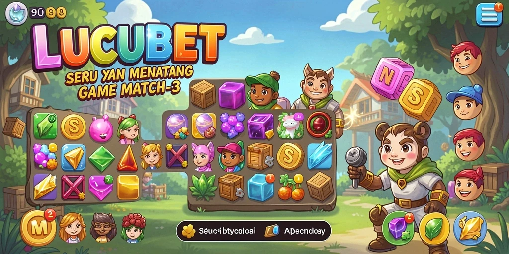 Tampilkan gameplay seru dari LUCUBET, dengan tantangan Match-3 yang menawan.