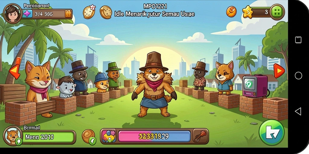 Tampilan gameplay MPO1221 yang menampilkan pengelolaan sumber daya yang asyik.