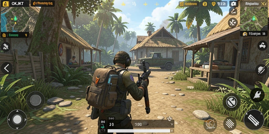 Tampilan gameplay seru dari OKJKT dengan aksi menegangkan.