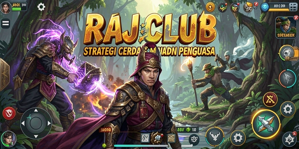 Tampilan gameplay strategis di RAJACLUB dengan pertempuran yang mendebarkan.