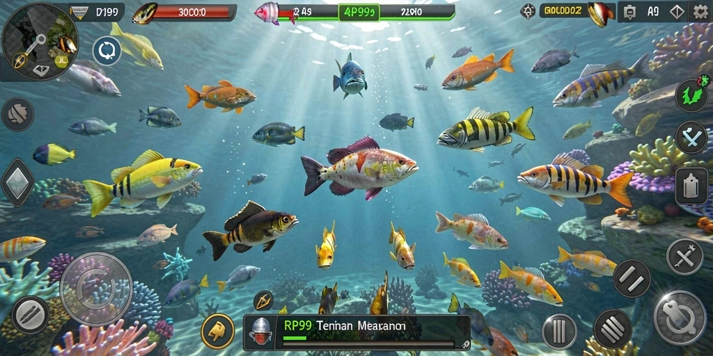 Gameplay seru dari RP99 saat menangkap ikan.