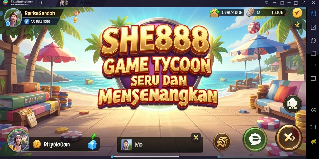 Tangkapan layar gameplay SHE888 yang menunjukkan momen menyenangkan dalam membangun bisnis Tycoon.