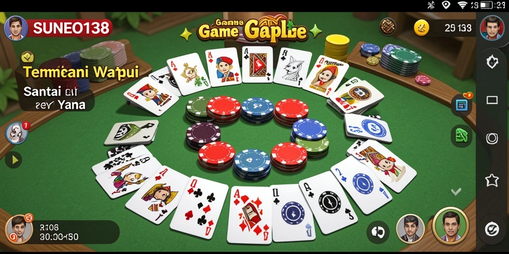 Tampilan menarik dari gameplay SUNEO138 saat bermain Gaple.
