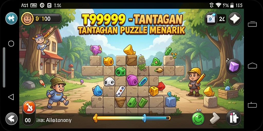 Tampilan gameplay menarik dari T9999, penuh dengan teka-teki menantang.