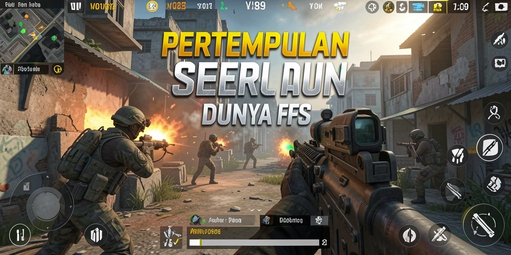 Tampilan gameplay mendebarkan di V89 dengan aksi FPS yang intens.