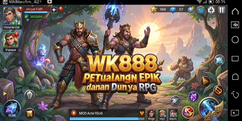 Tampilan gameplay RPG yang menawan dari WK888 saat berpetualang.